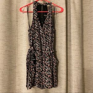 Express neon flower romper NWT 6